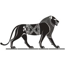 Трафарет Египетский лев