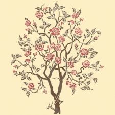 Трафарет Розовое дерево