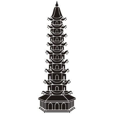 Трафарет Пагода 2