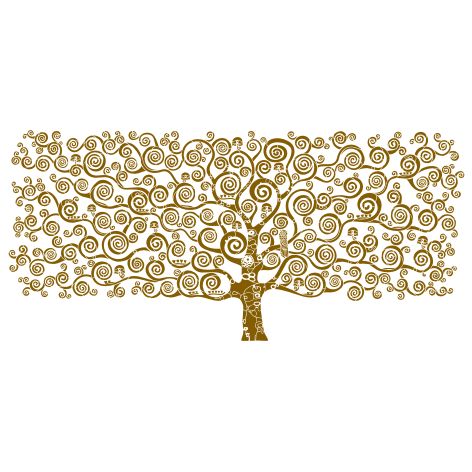 Трафарет Климт дерево жизни прямоугольная вариация 2